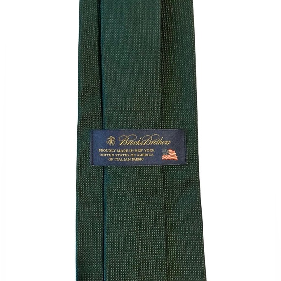 BROOKS BROTHER Silk Green Tie BRAND NEW - Picture 7 of 7